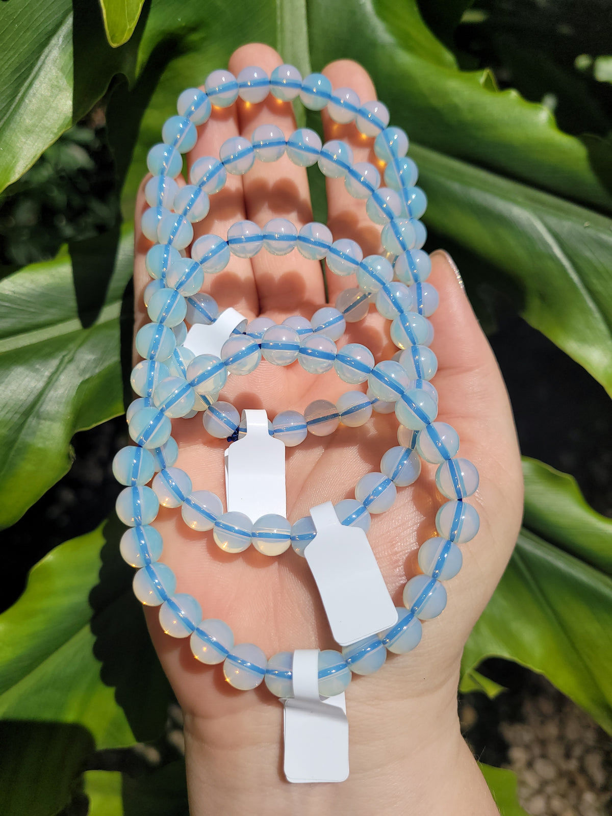 Opalite Beaded Bracelet • Man-Made • 8mm