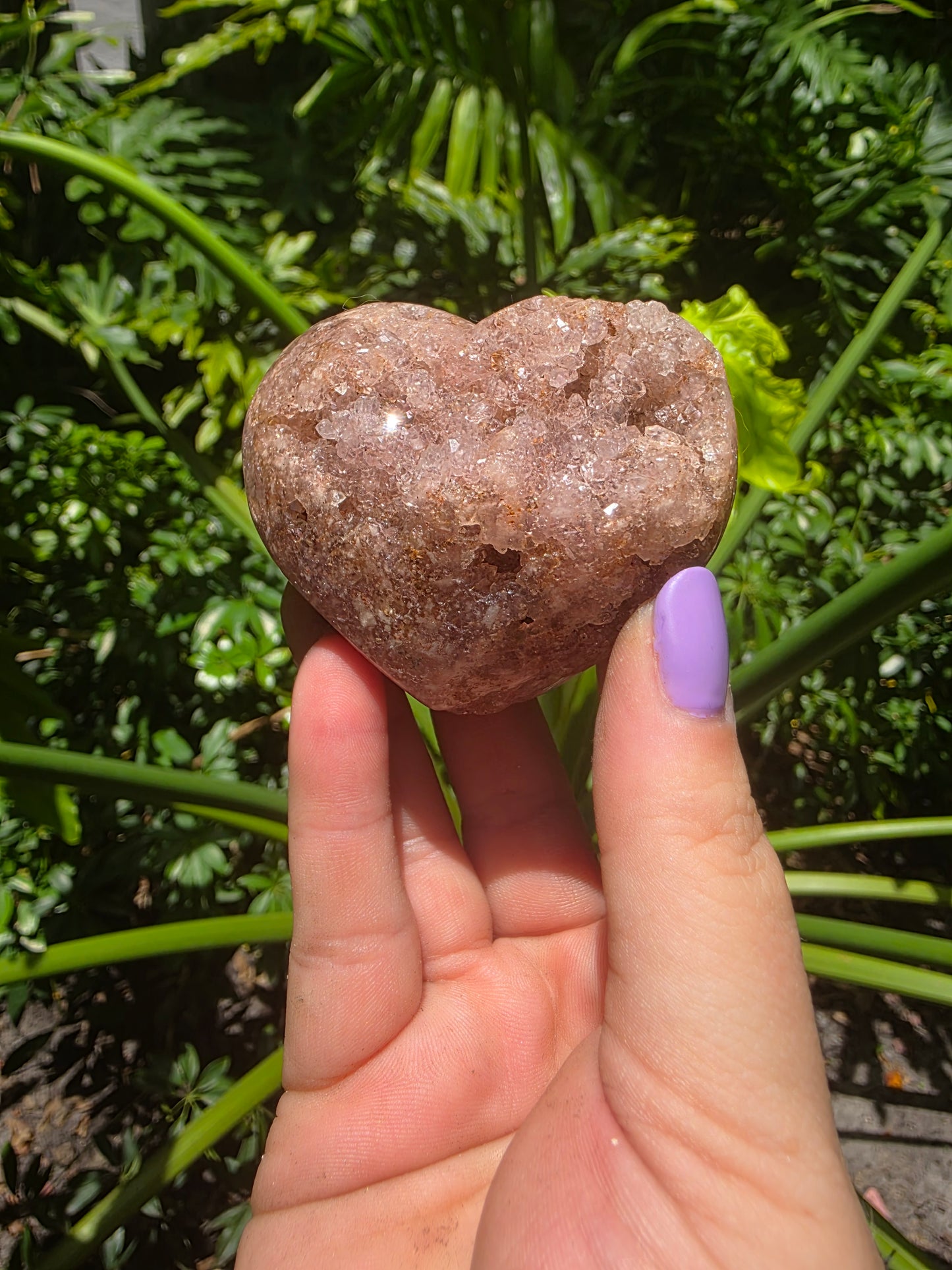 Pink Amethyst Heart – “Rosetta Heart"