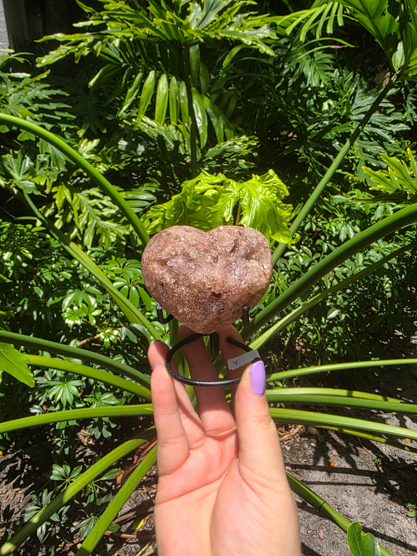 Pink Amethyst Heart – “Rosetta Heart"