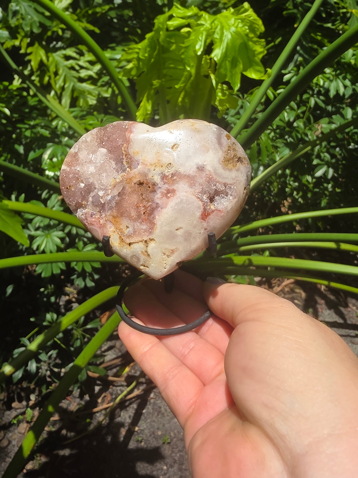 Pink Amethyst Heart – “Serenity Bloom"
