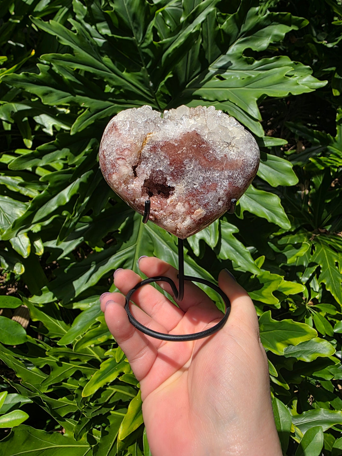 Pink Amethyst Heart – “Crimson Root”