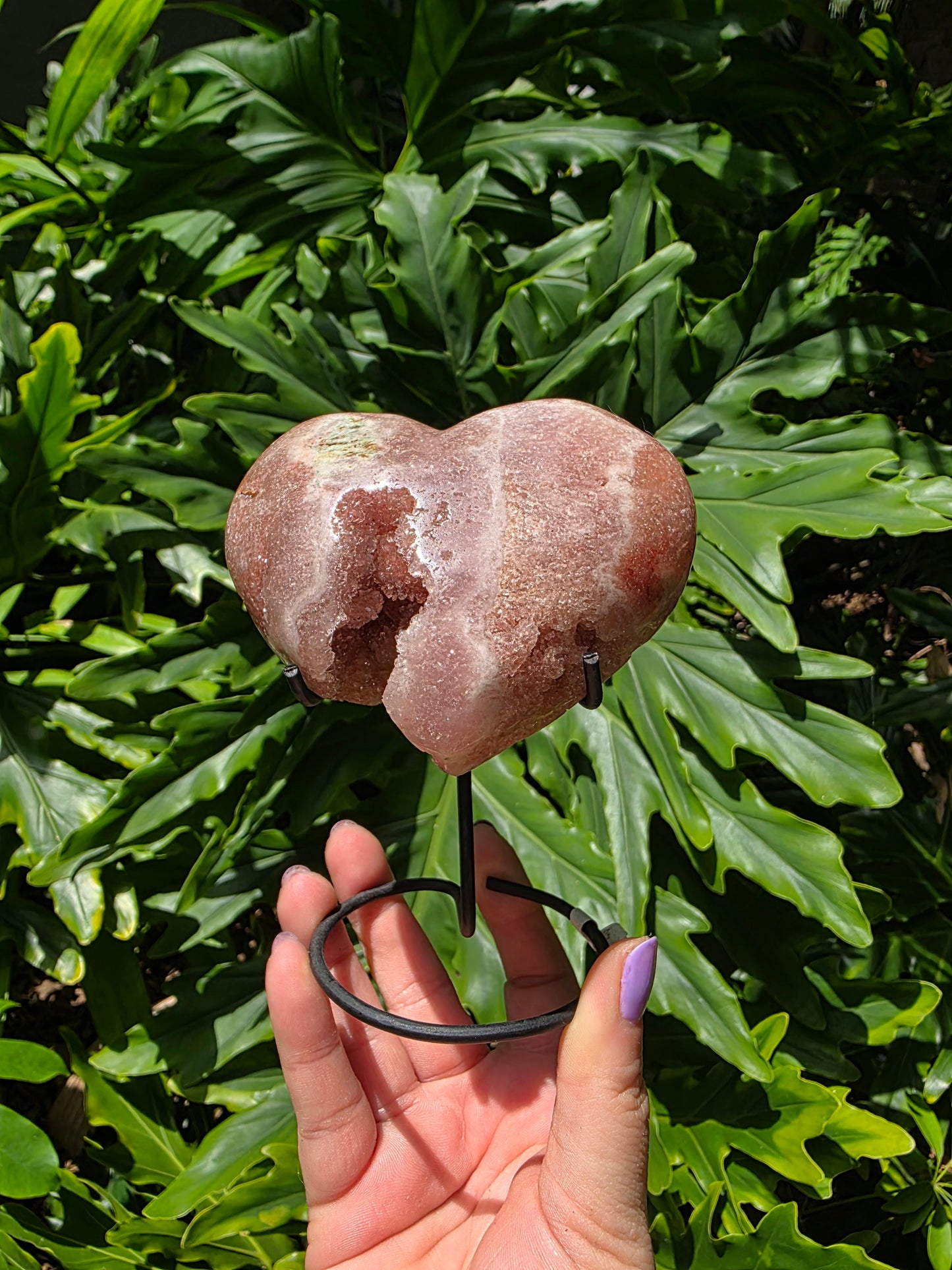 Pink Amethyst Heart – “Open Heart Bloom”