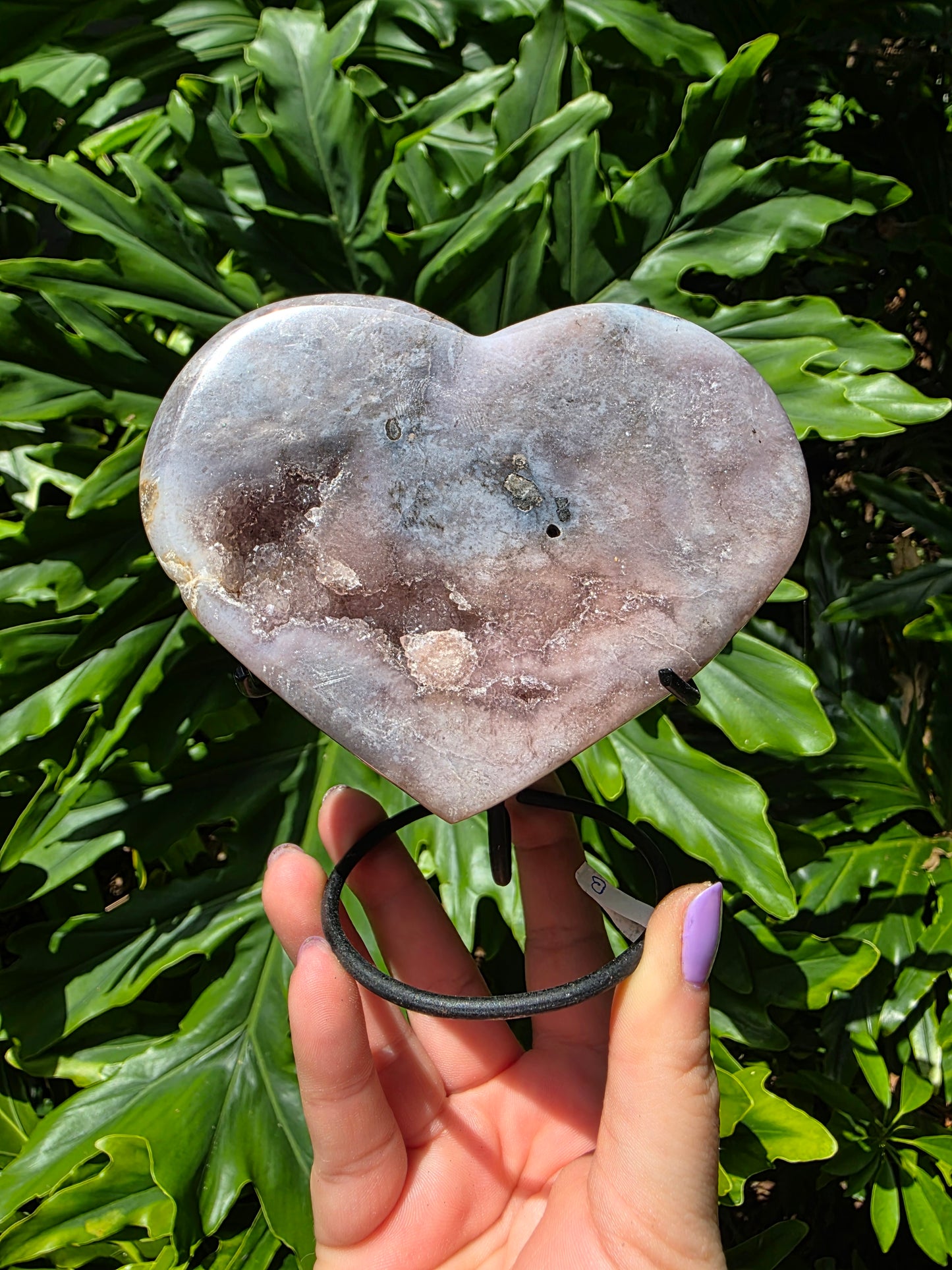 Pink Amethyst Heart – “Lunar Duality”