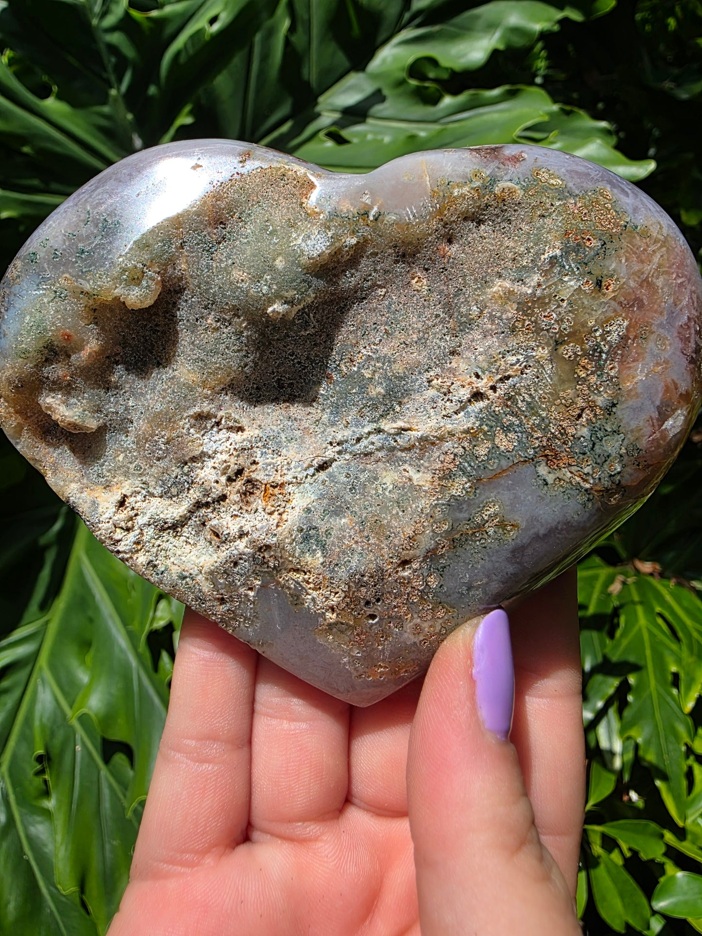Pink Amethyst Heart – “Lunar Duality”