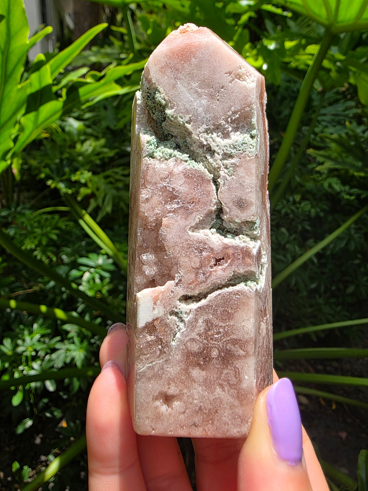 Pink Amethyst Tower - "Crystalline Bloom"