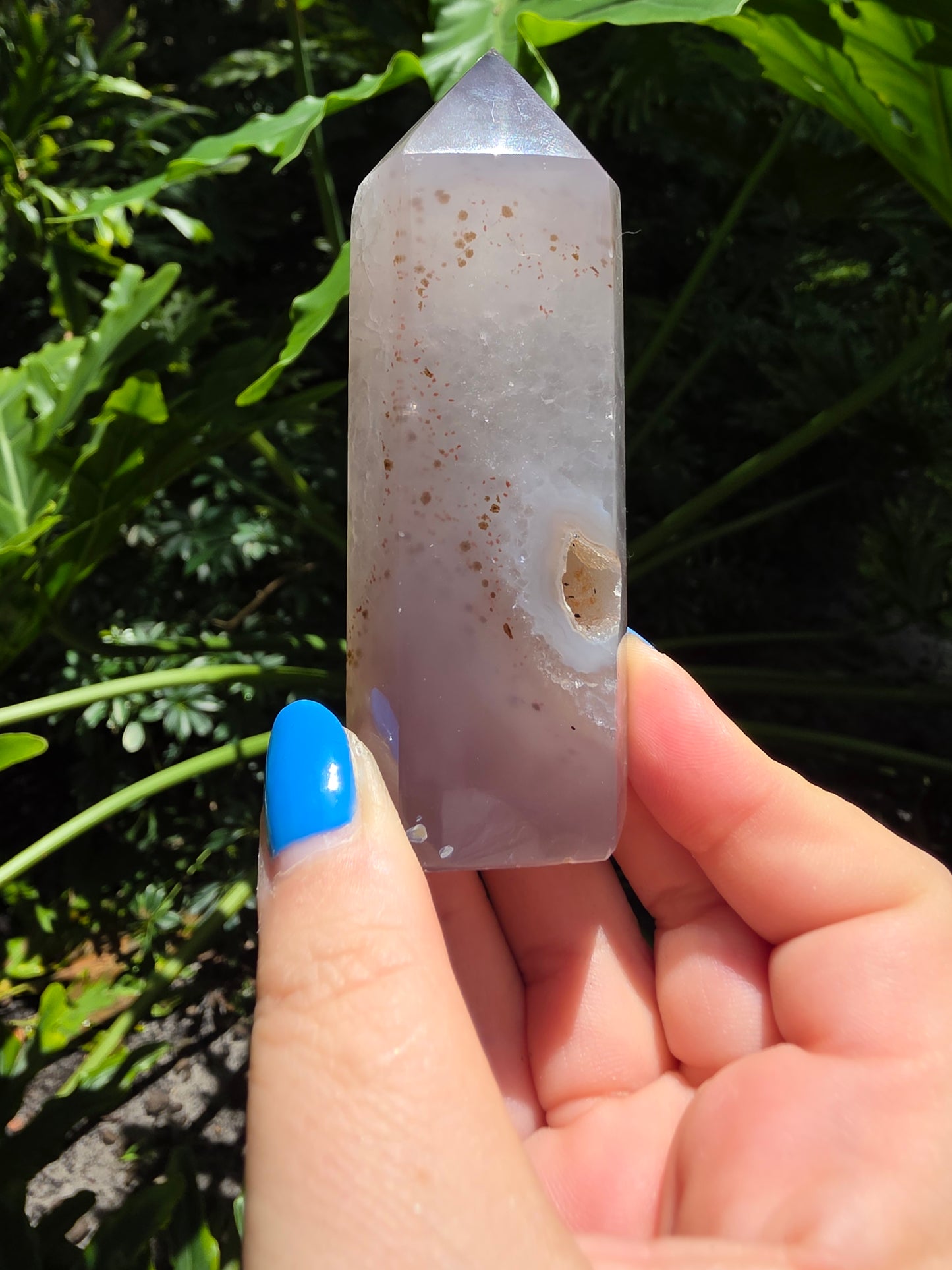 Twilight Drift – Druzy Agate Tower