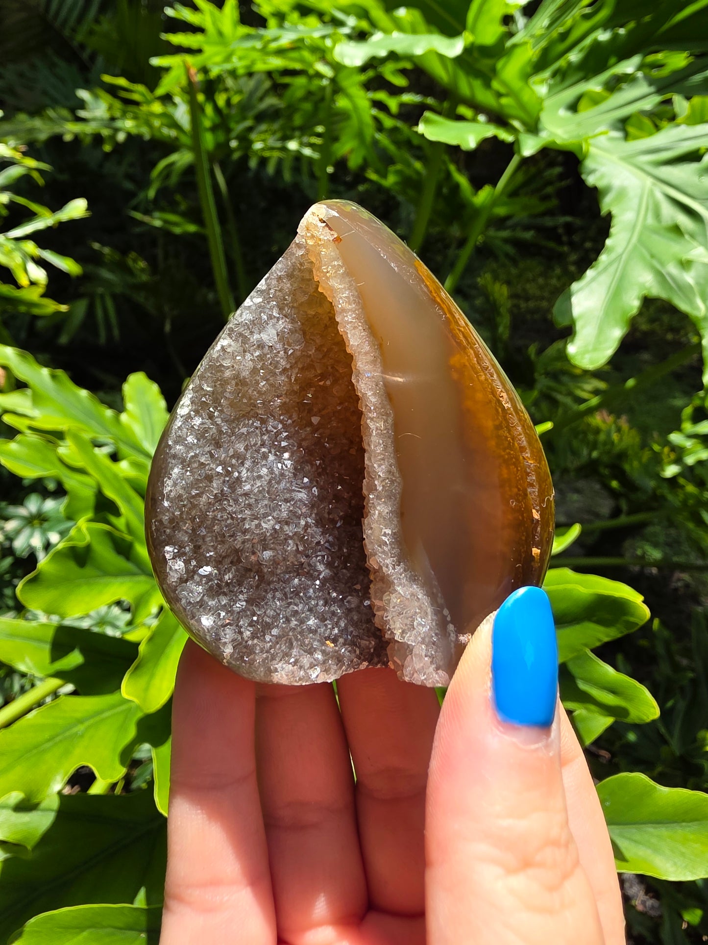Amber Ember – Agate Druzy Flame