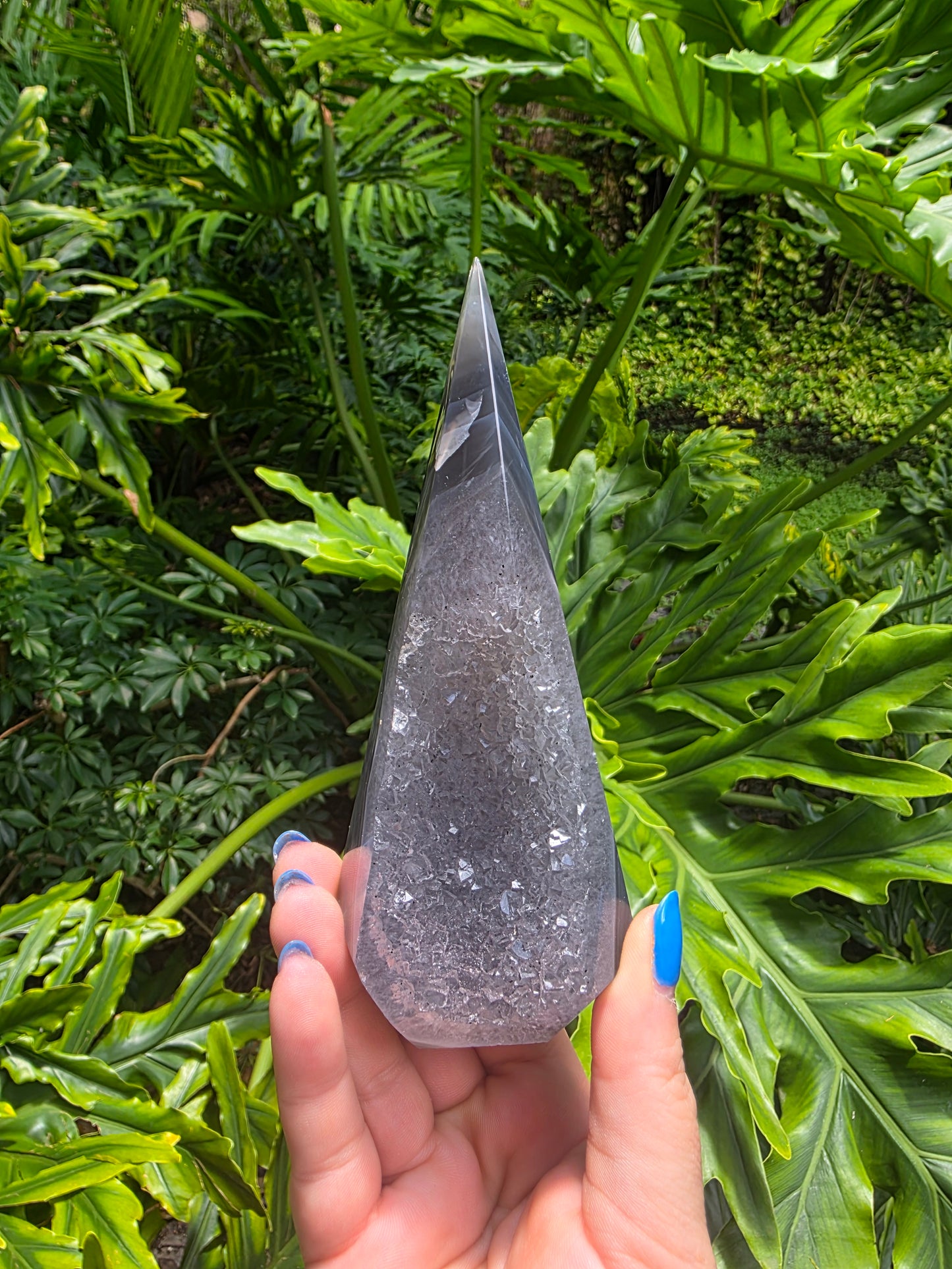 Nightshard – Polished Druzy Agate Point