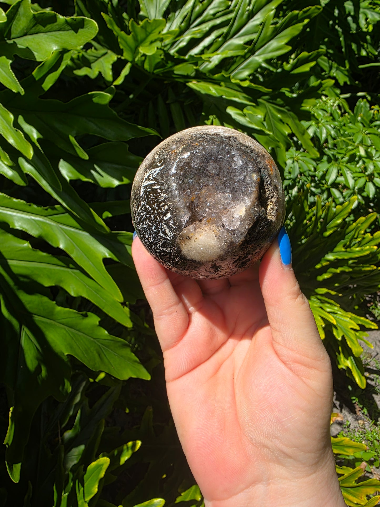 Celestial Cavern - Druzy Agate & Quartz Sphere