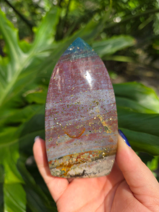 Veinless Ocean Jasper Teardrop • Option D • Madagascar
