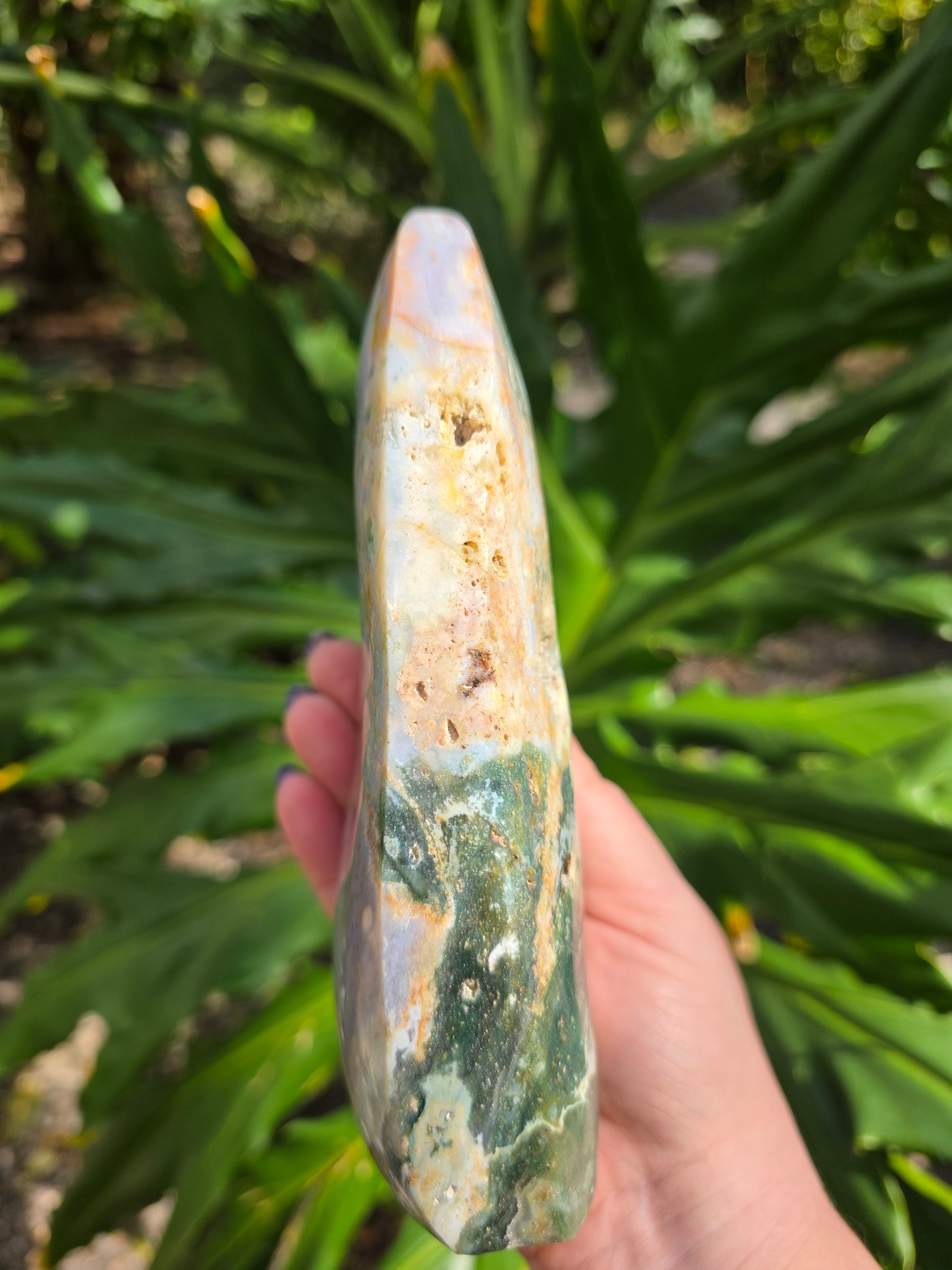 Veinless Ocean Jasper Teardrop • Option F • Madagascar
