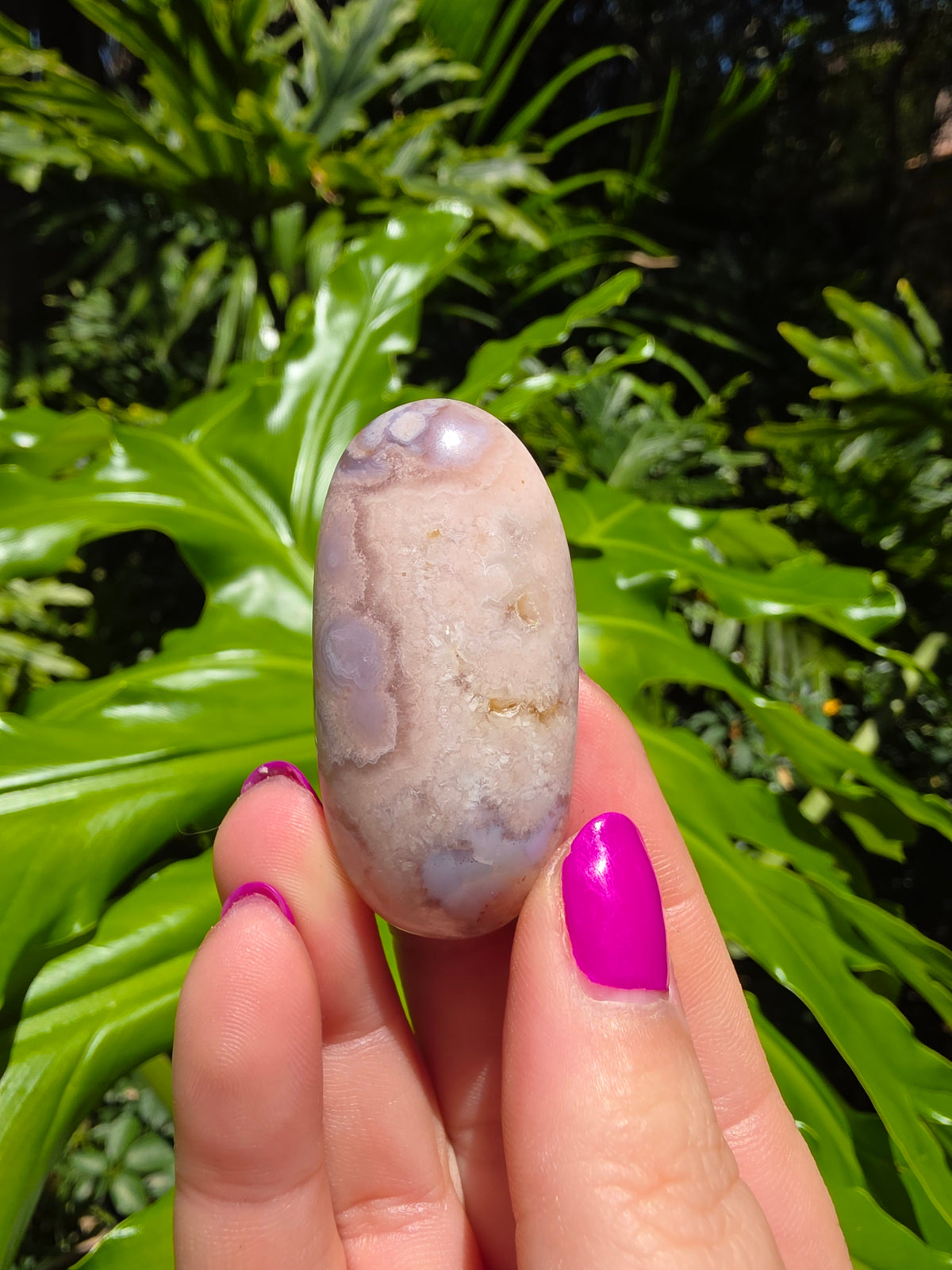 Flower Agate Palm Stone • Option I • China