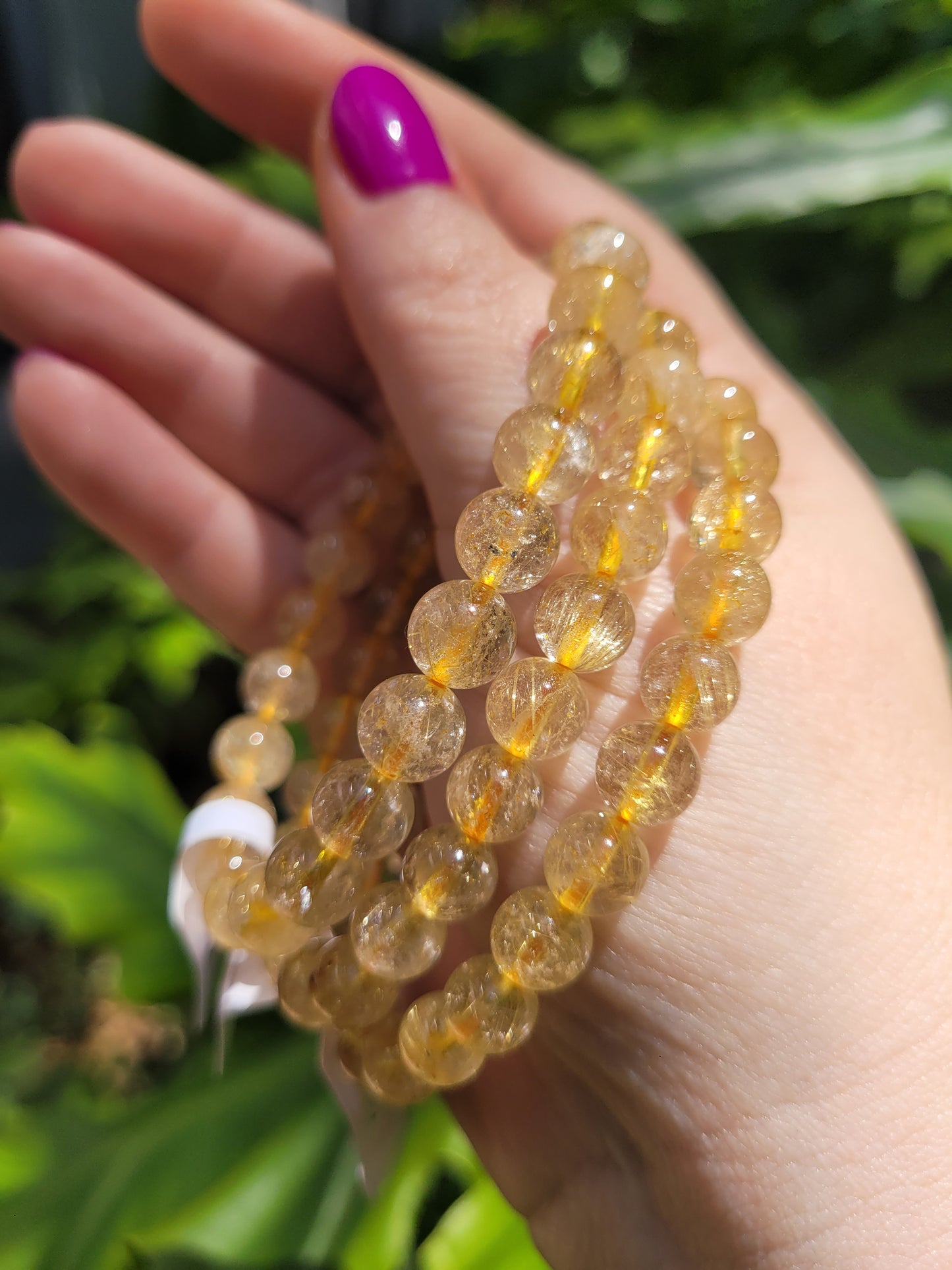 Golden Rutile Beaded Bracelet (8mm)
