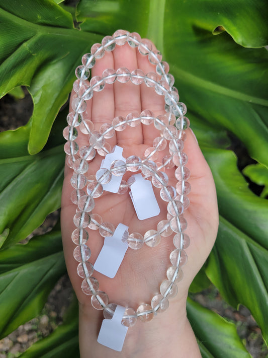 Clear Quartz Beaded Bracelet (8mm)