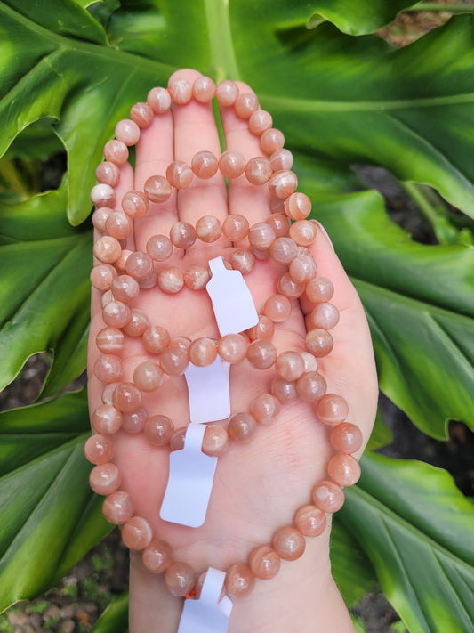 Sunstone Beaded Bracelet (8mm)