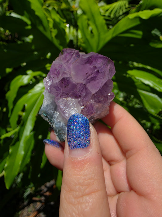 Amethyst Clusters on Quartz Matrix [N]