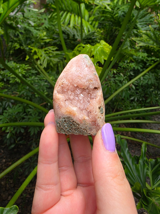 Pink Amethyst Free Form – “Blushing Canopy"