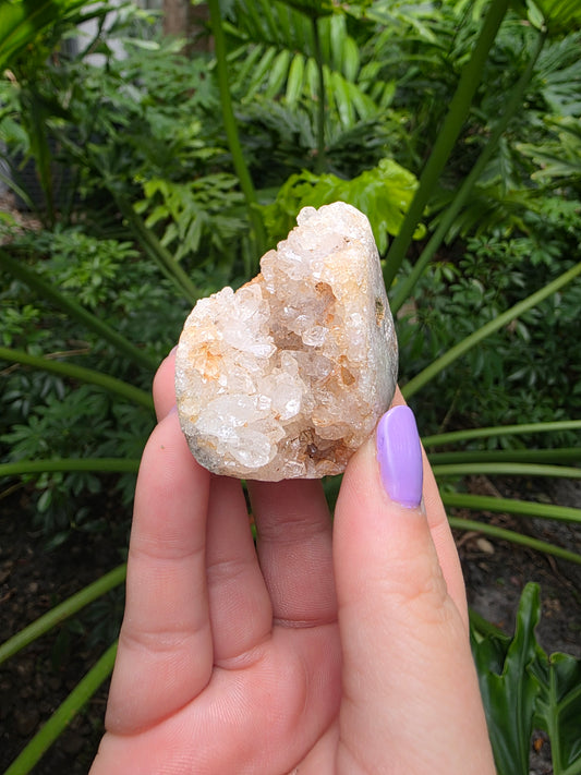 Pink Amethyst Free Form – “Amber Drift"