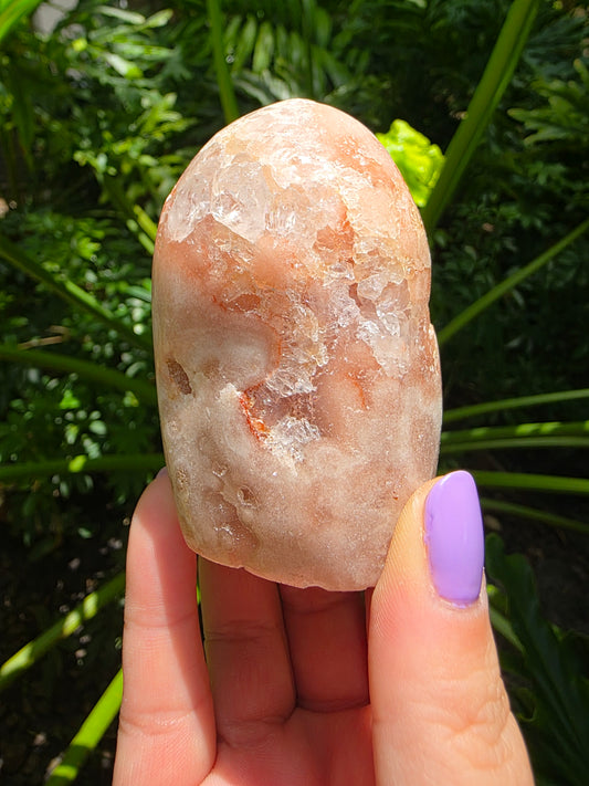 Pink Amethyst Free Form – “Sunstone Rise"