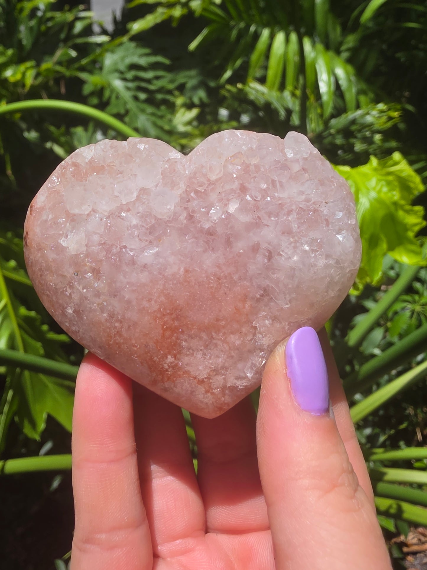 Pink Amethyst Heart – “Sakura Heart"