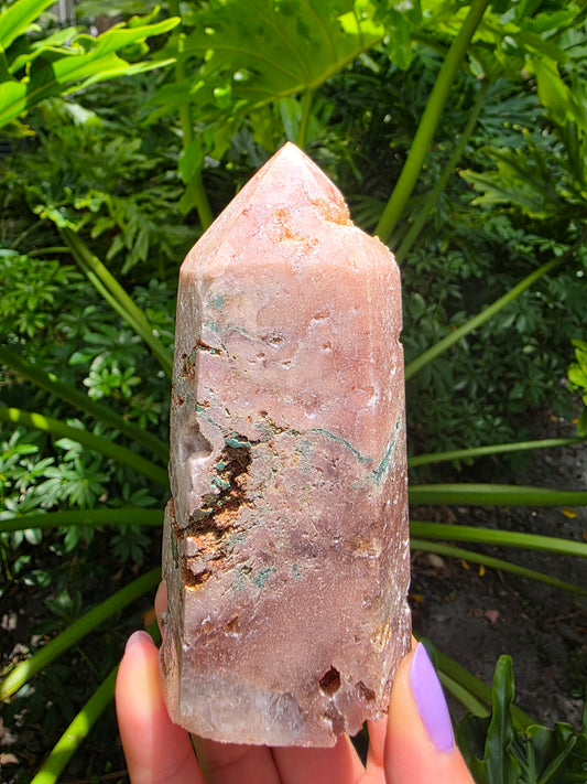 Pink Amethyst Tower - "Wild Earth & Sacred Stillness"