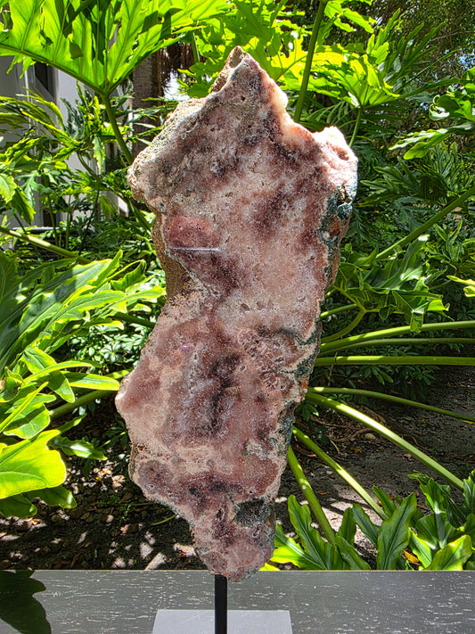 Pink Amethyst Slab on Stand • Option D • Brazil
