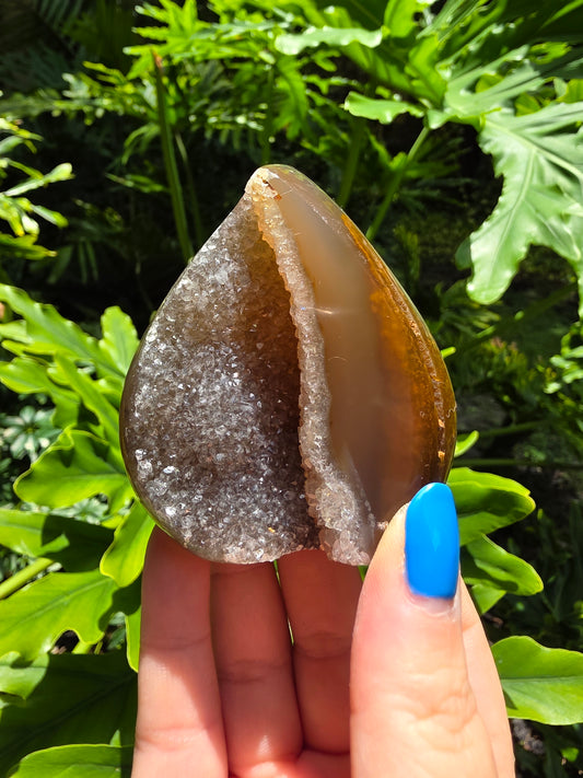Amber Ember – Agate Druzy Flame