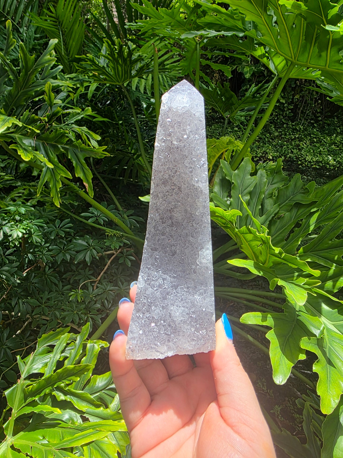 Riftline – High-Banded Druzy Agate Obelisk