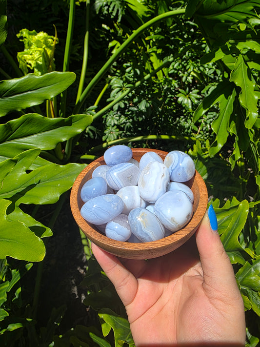 Whispering Skies – Blue Lace Agate Tumbles