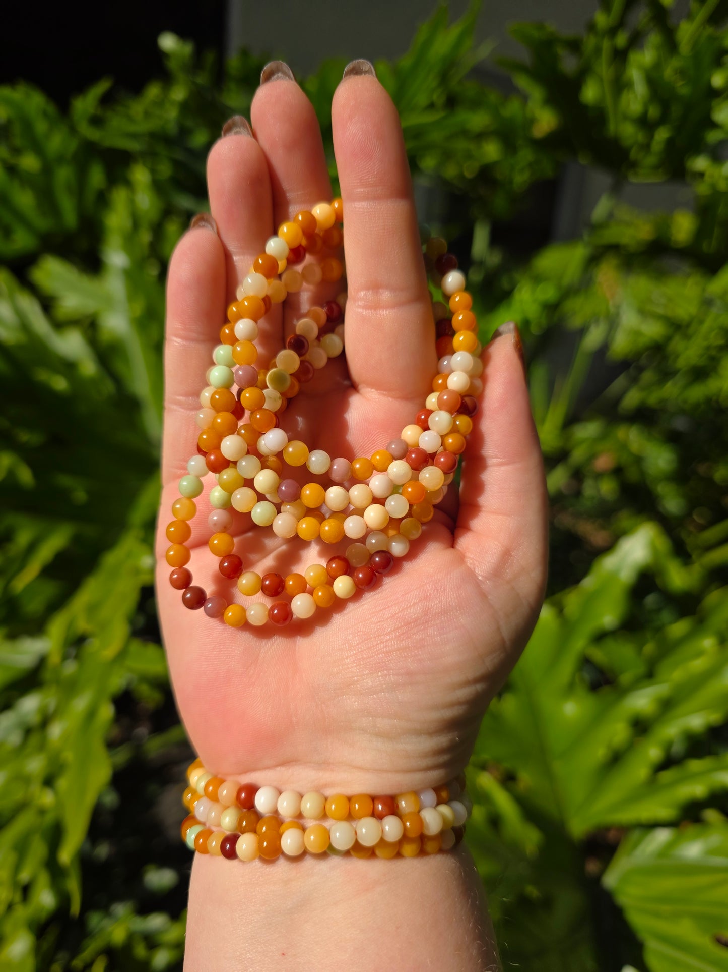 Golden Jade Beaded Bracelet [5mm]