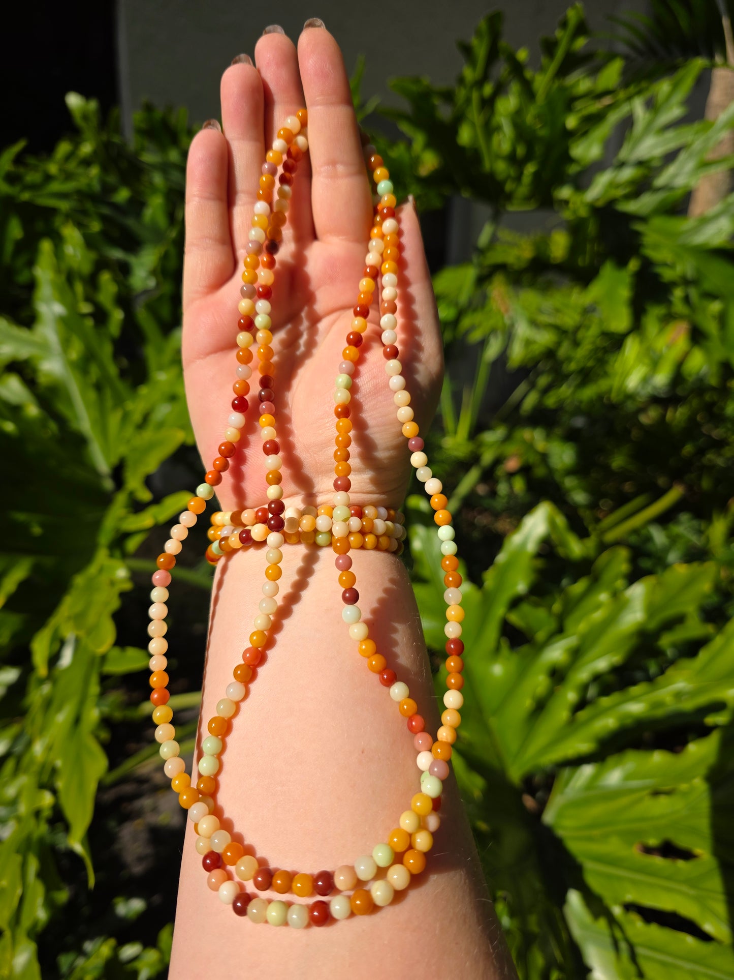 Golden Jade Beaded Bracelet [5mm]