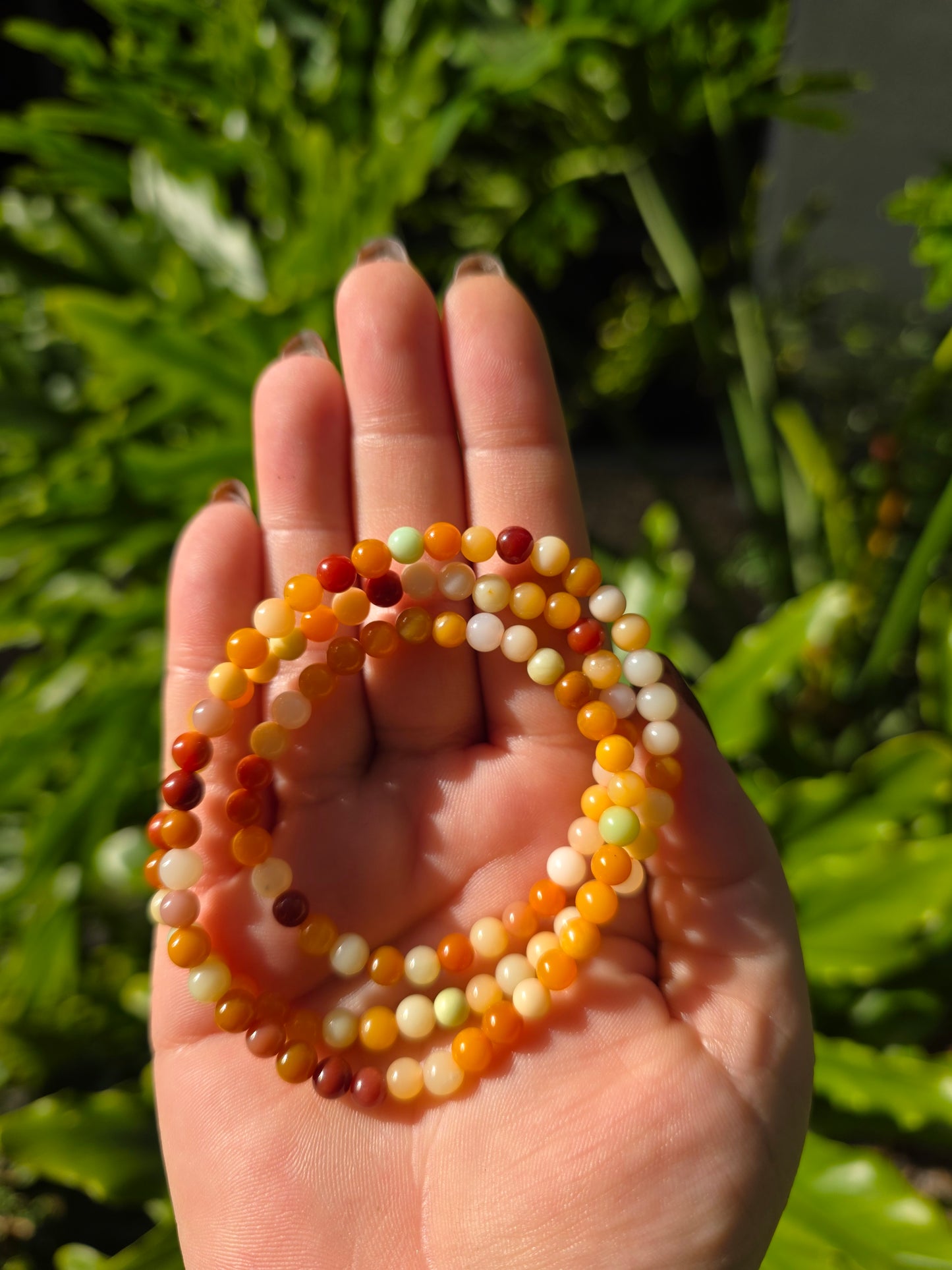 Golden Jade Beaded Bracelet [5mm]