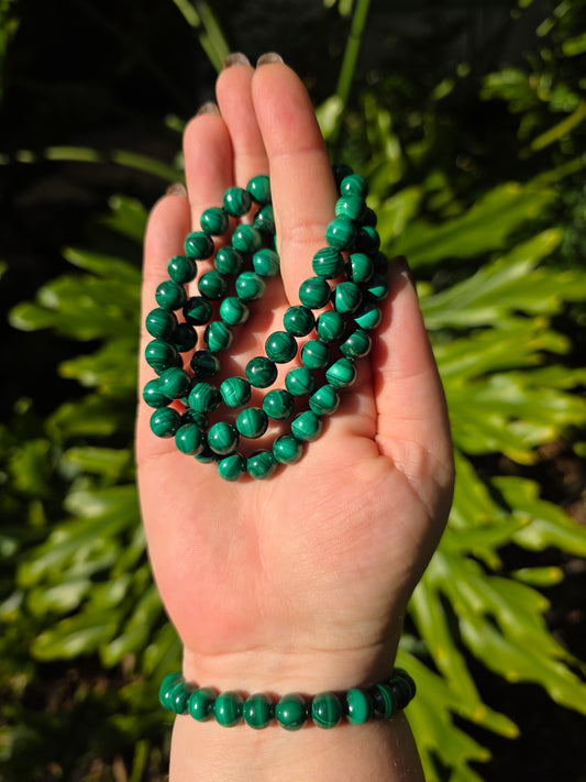 Malachite Beaded Bracelet [8mm]