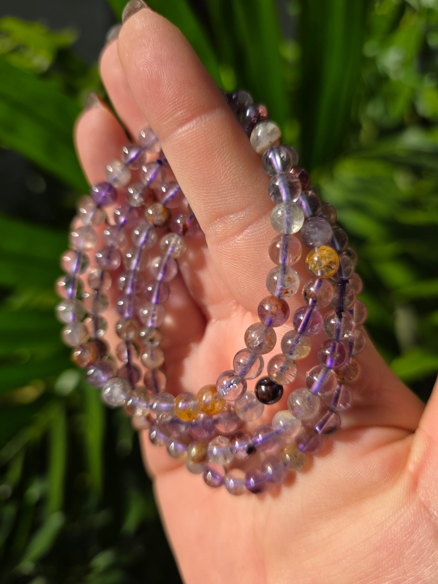Purple Garden Quartz Beaded Bracelet [6mm]