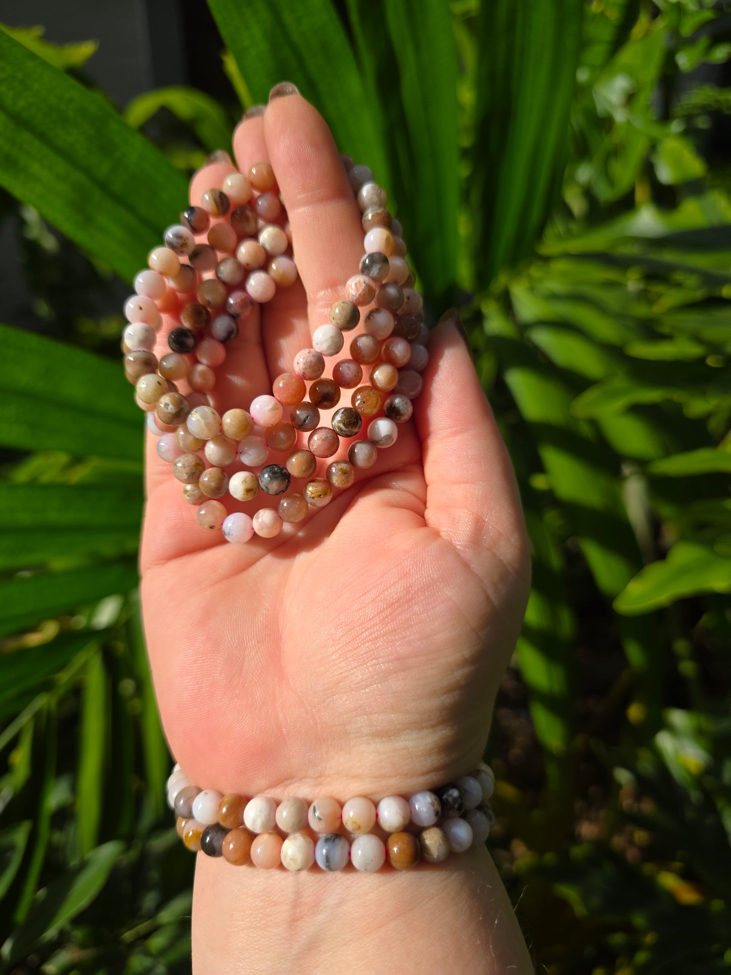 Pink Opal Beaded Bracelet [6mm]