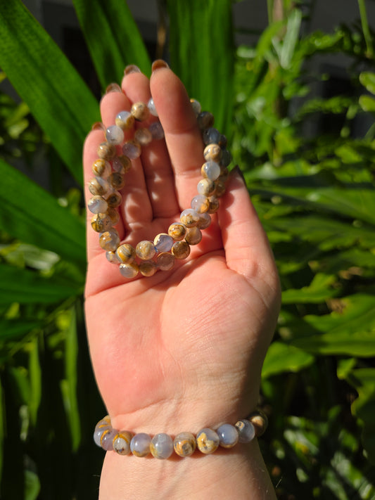 Blue Lace Agate with Jasper Matrix [8mm]