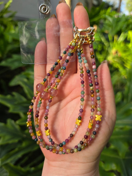 Rainbow Tourmaline Phone Chain