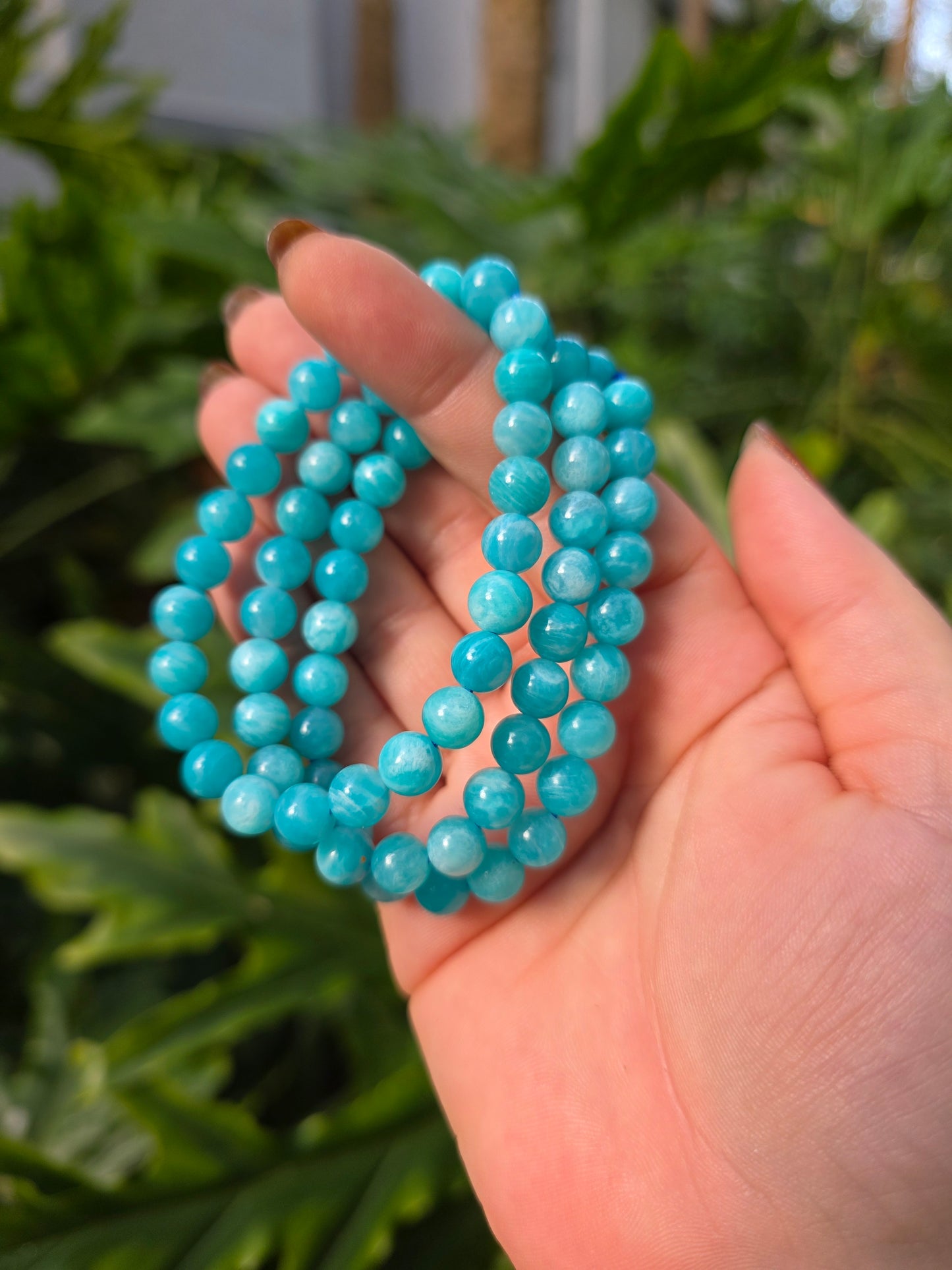 Amazonite Beaded Bracelet [8mm]