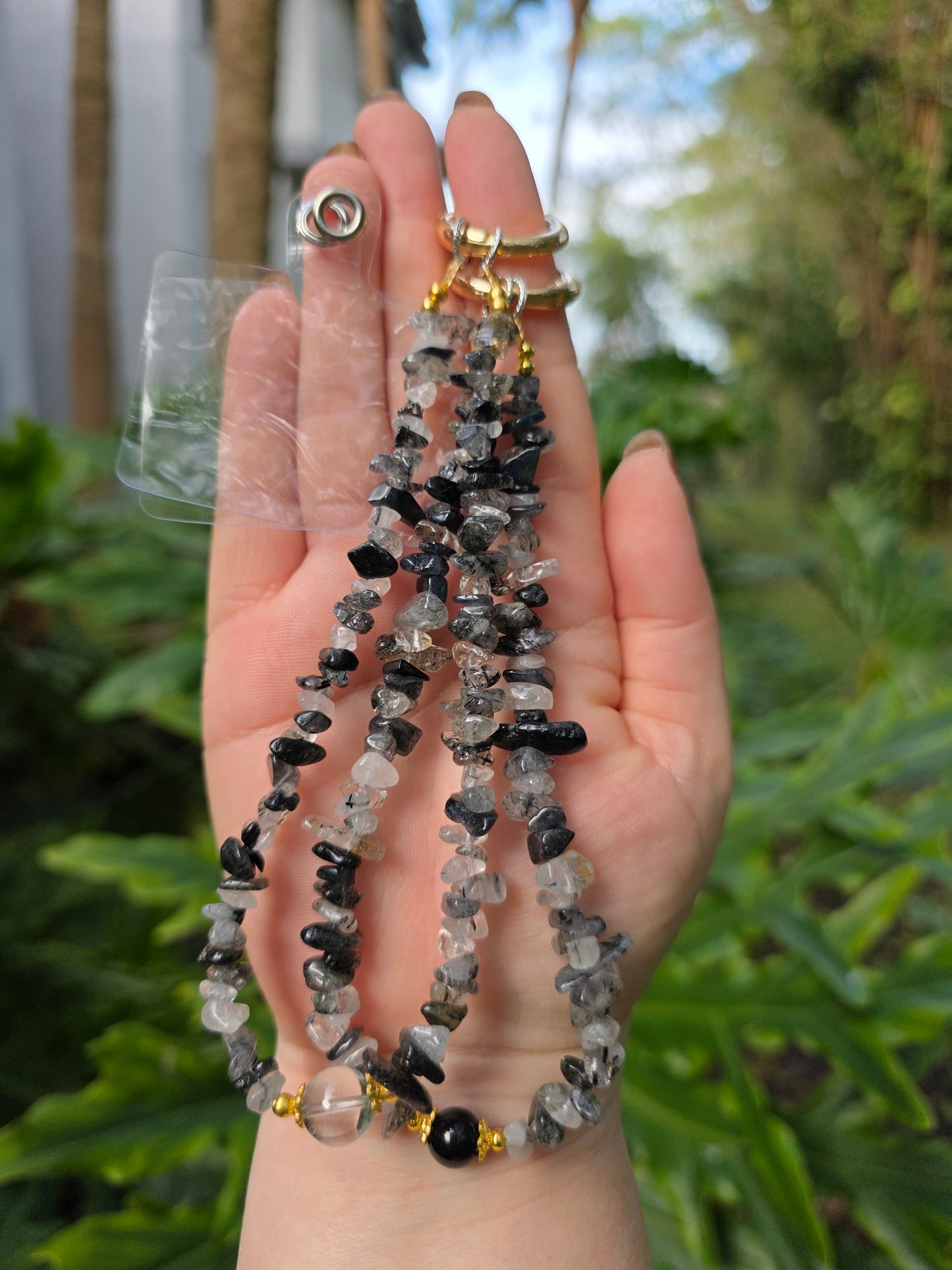 Tourmalinated Quartz Phone Chain