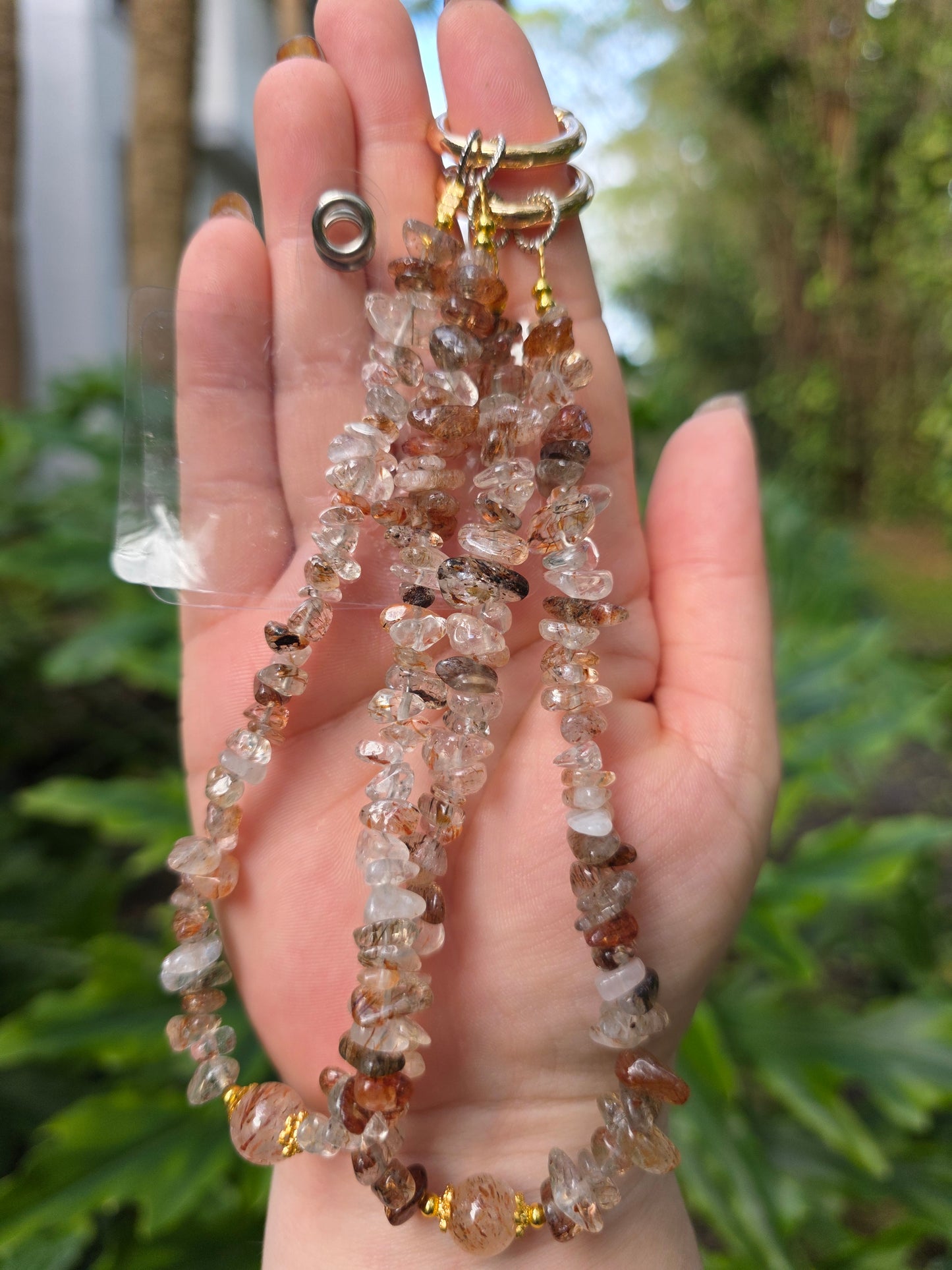 Inclusion Quartz Phone Chain