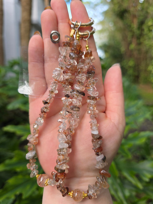 Inclusion Quartz Phone Chain