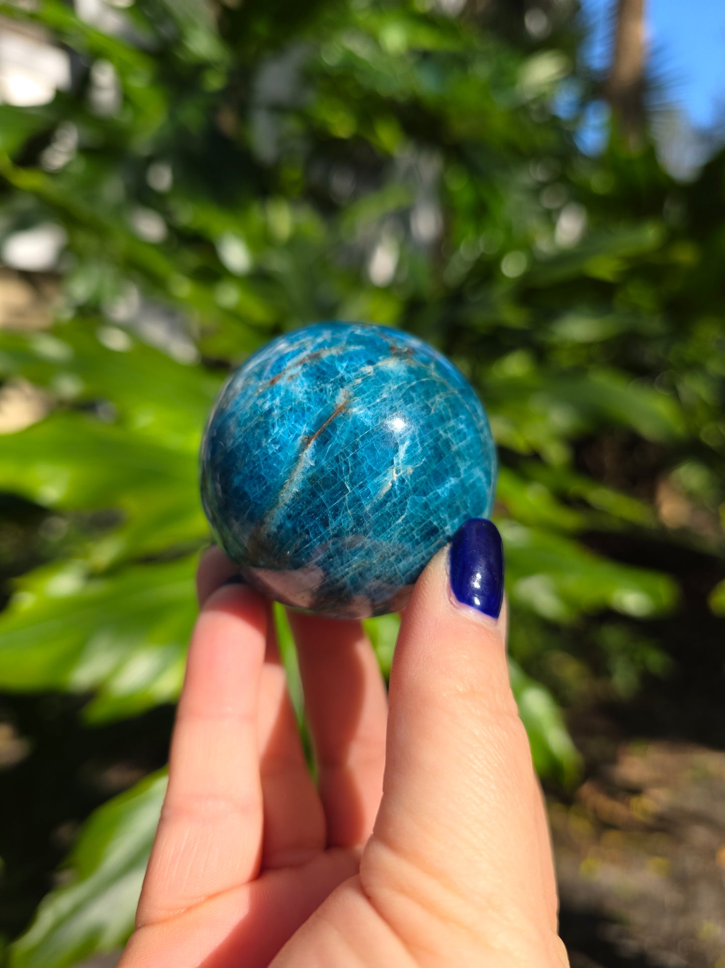 Blue Apatite Sphere | A