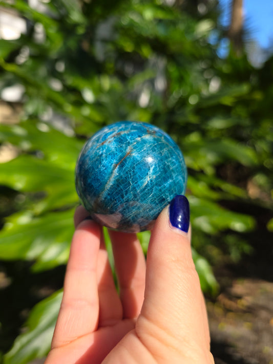 Blue Apatite Sphere | A