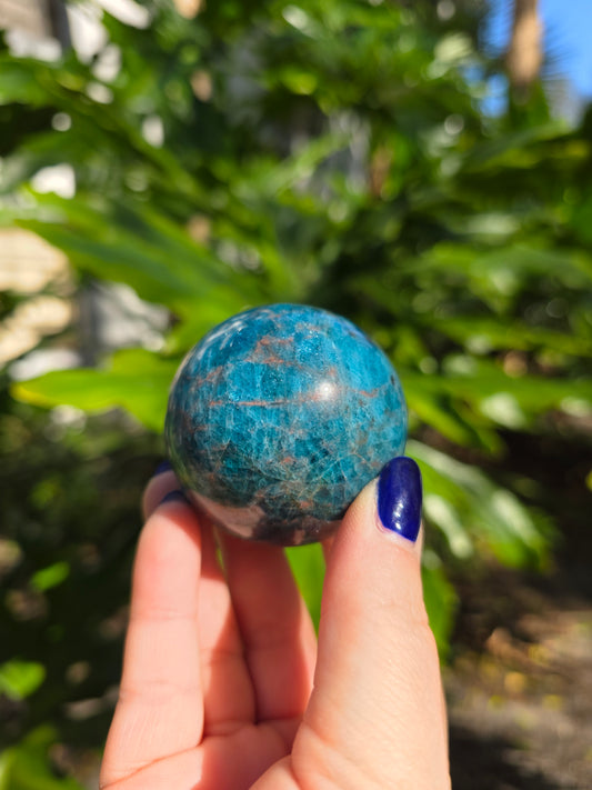 Blue Apatite Sphere | B