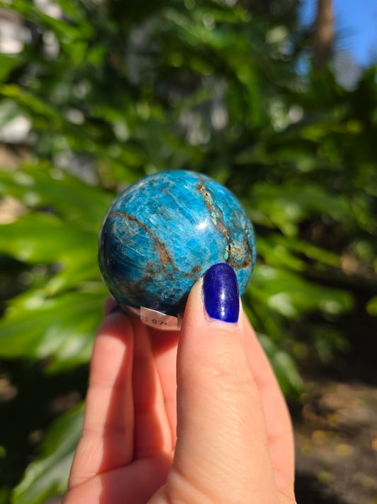Blue Apatite Sphere | C