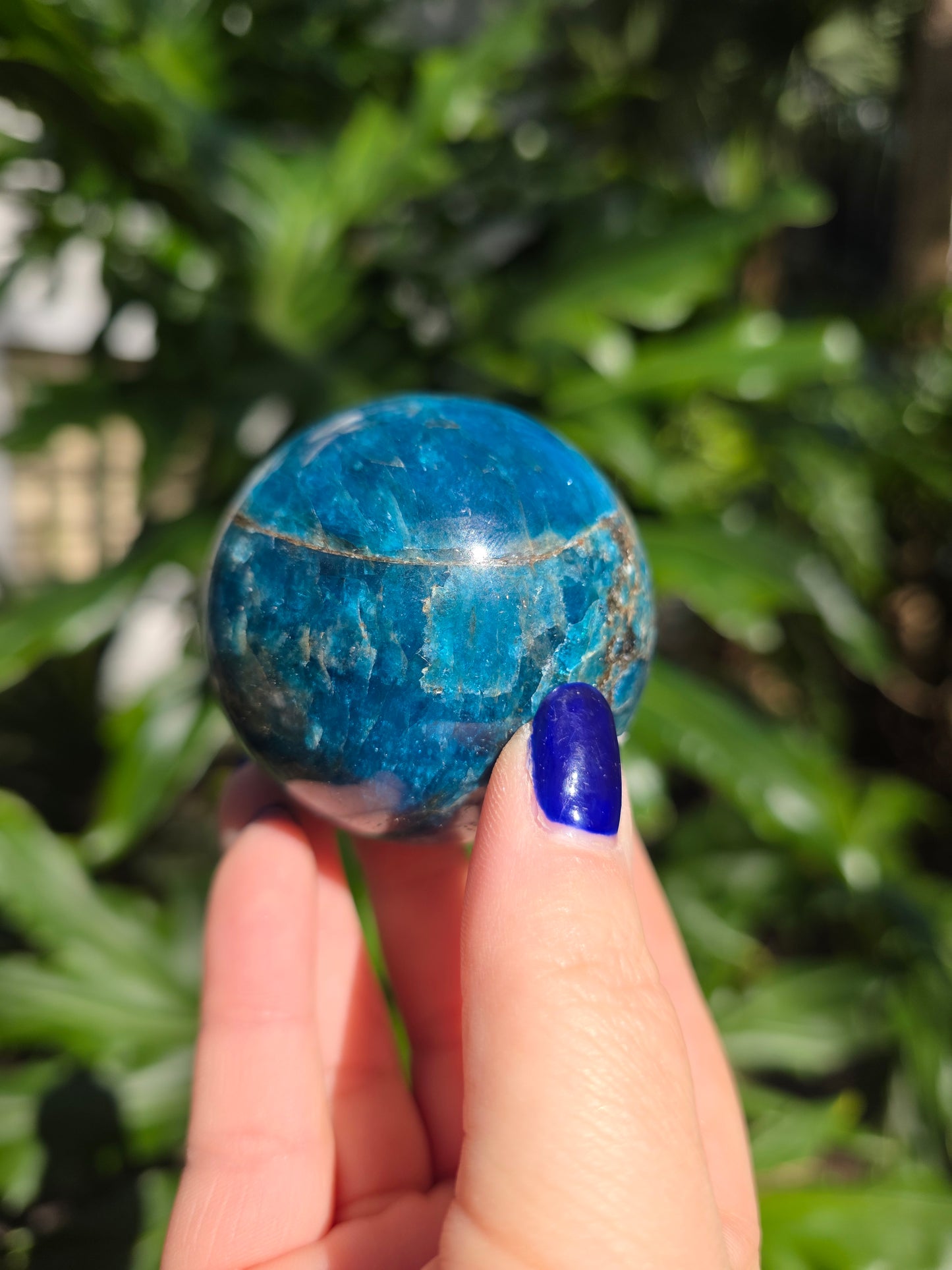Blue Apatite Sphere | D