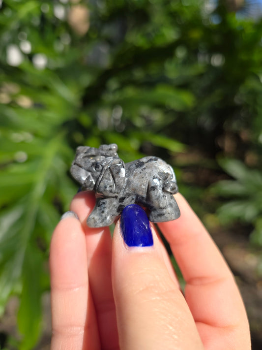 Larvikite Mini Elephant | A