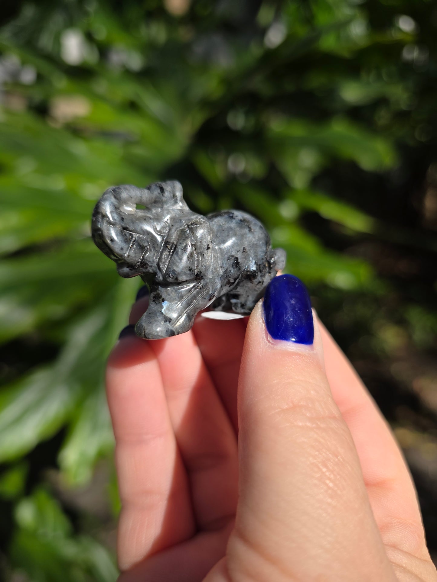 Larvikite Mini Elephant | B