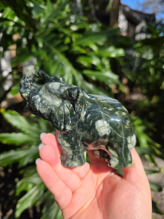 Nephrite Jade Elephant | D