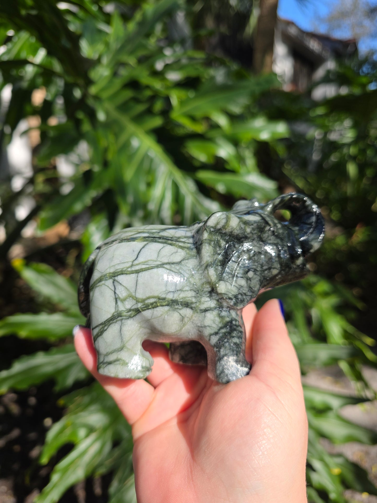 Nephrite Jade Elephant | D